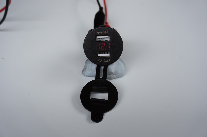 Twin USB Charger With Digital Volt Meter
