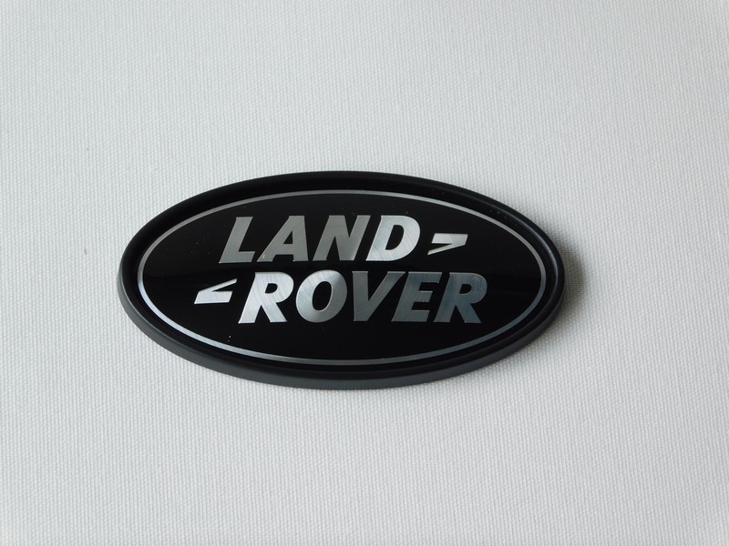 Genuine Alloy on Black Land Rover Badge (Flat Profile)